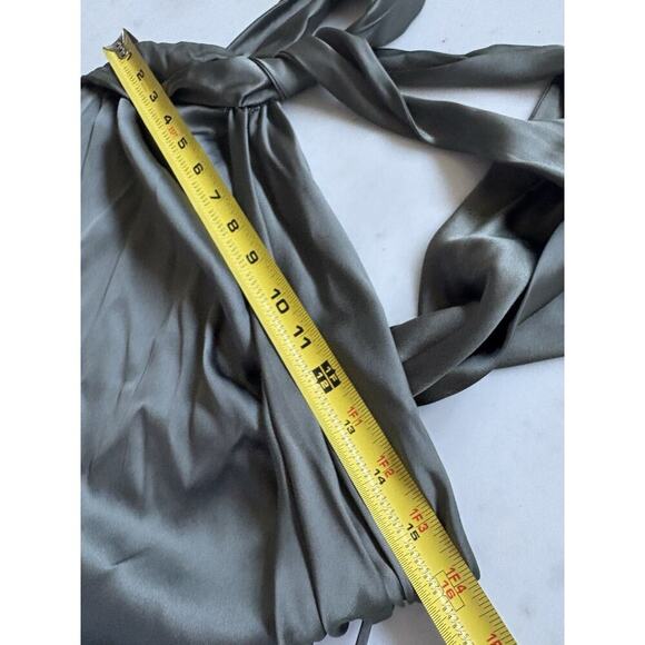 Ralph Lauren Black Label Silk Blouse One Shoulder Satin Top Halter Twist Tank 8 - Picture 12 of 13